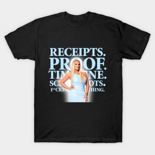 Heather Gay Receipts, Proof, Timeline, Screenshots T-Shirt